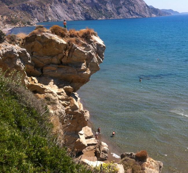 A rocky outcrop in East Zante