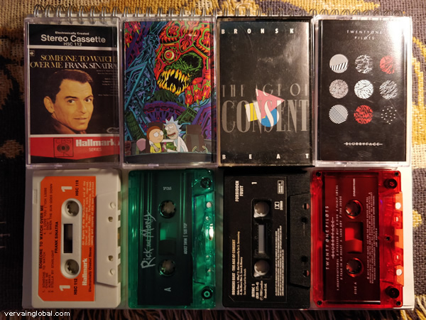 A variety of Cassette tapes, both new and old.